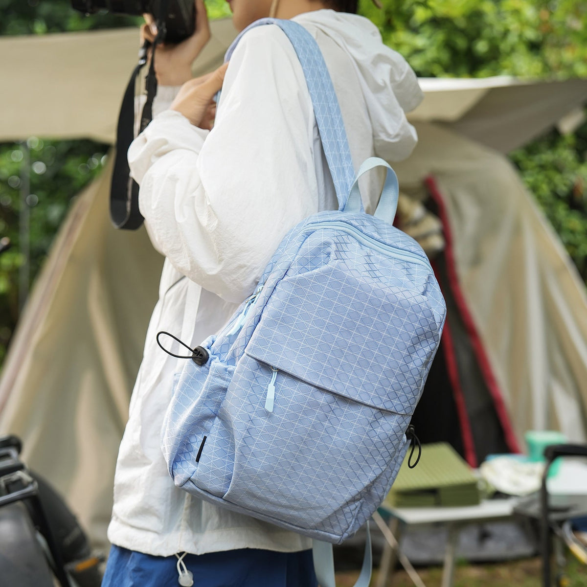 Multi-Functional Geometric Patterned Backpack LoungeYard — product view 2