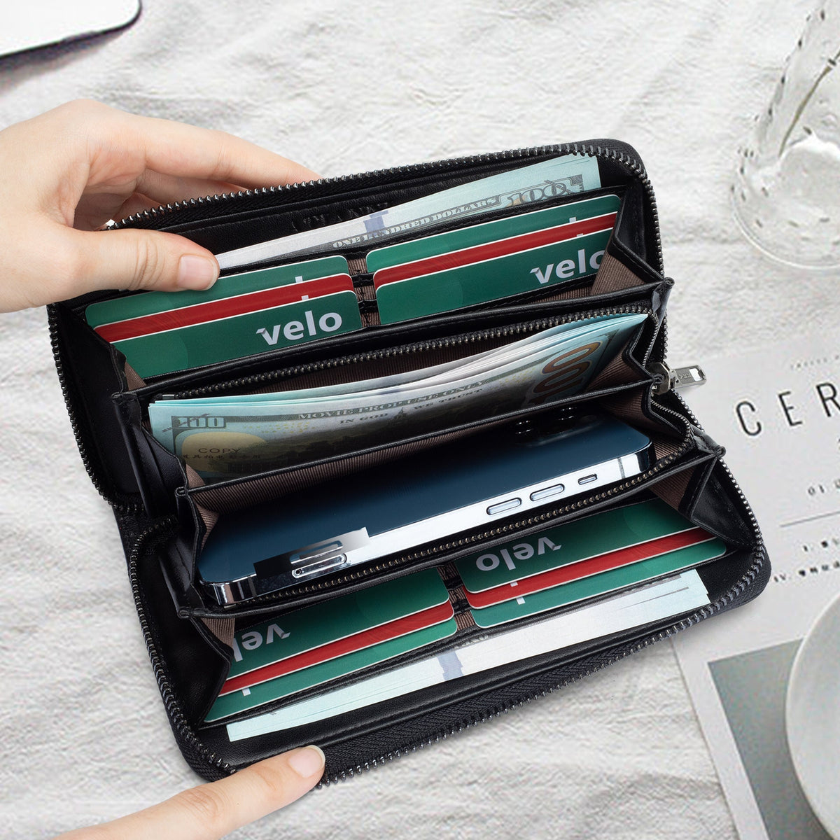 Premium Leather Wallet LoungeYard — product view 1