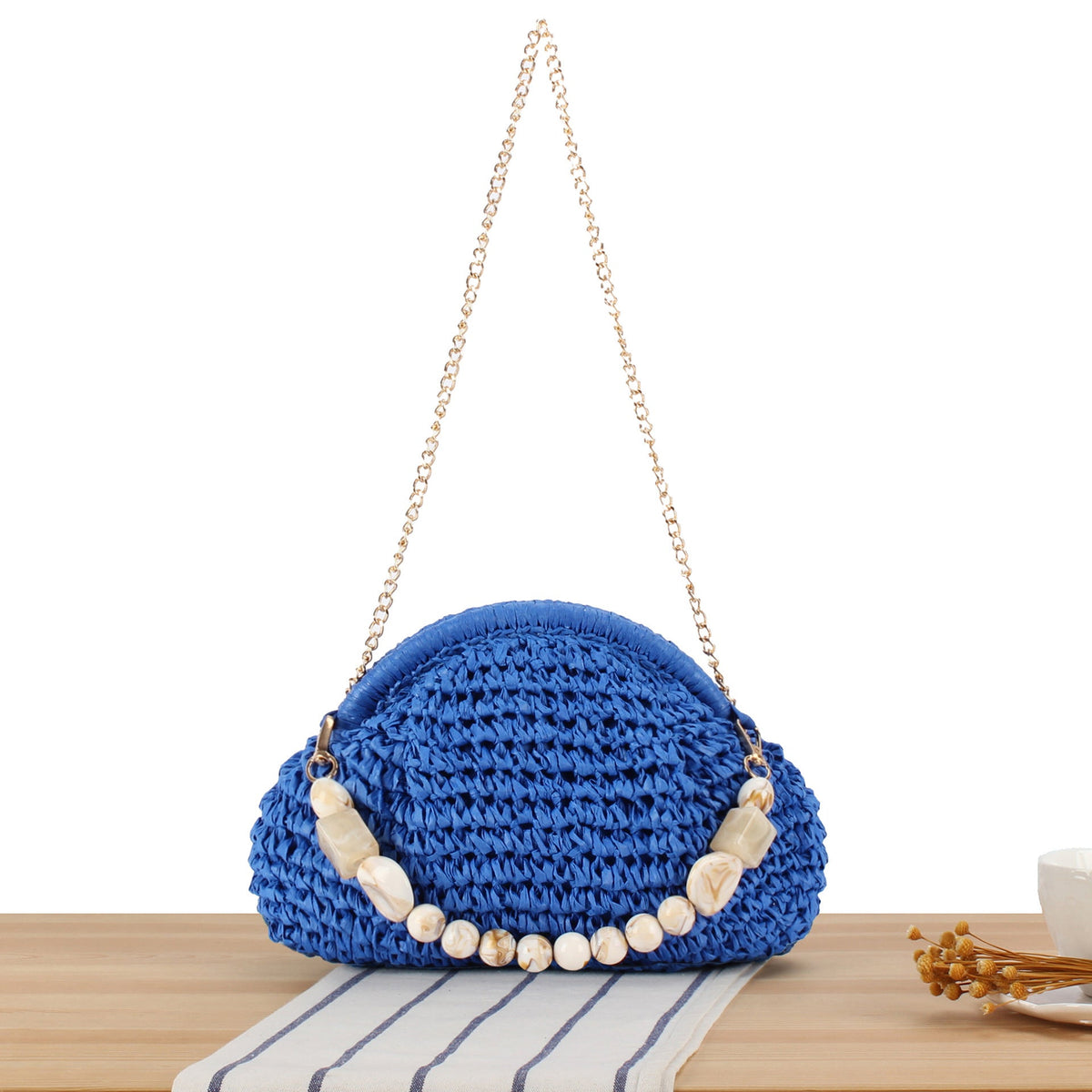 Shoulder bag with decorative shell design LoungeYard — product view 6