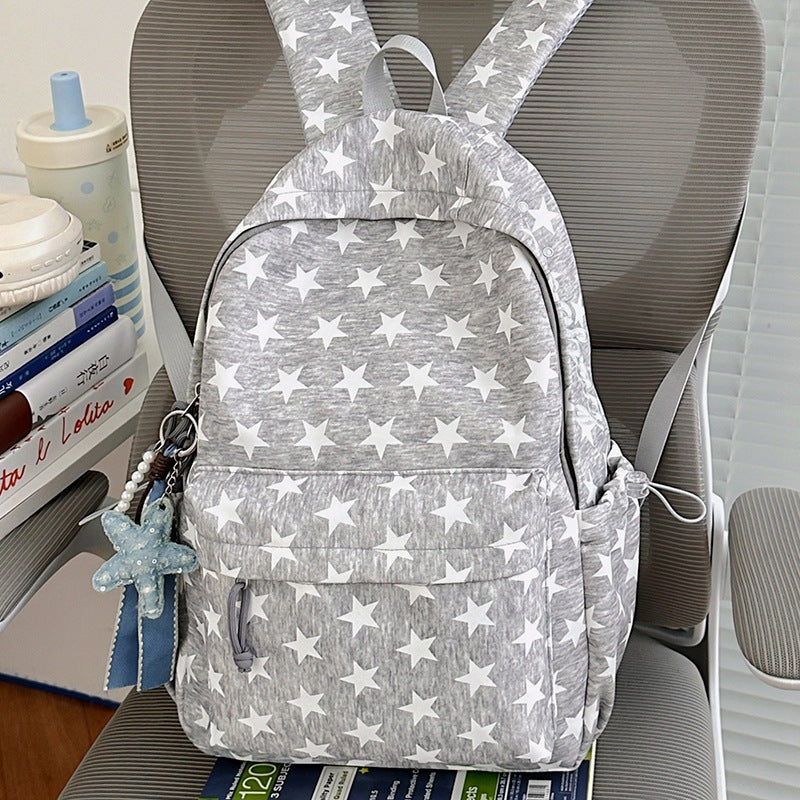 Cute Polka Dot Cotton Backpack LoungeYard — product view 6