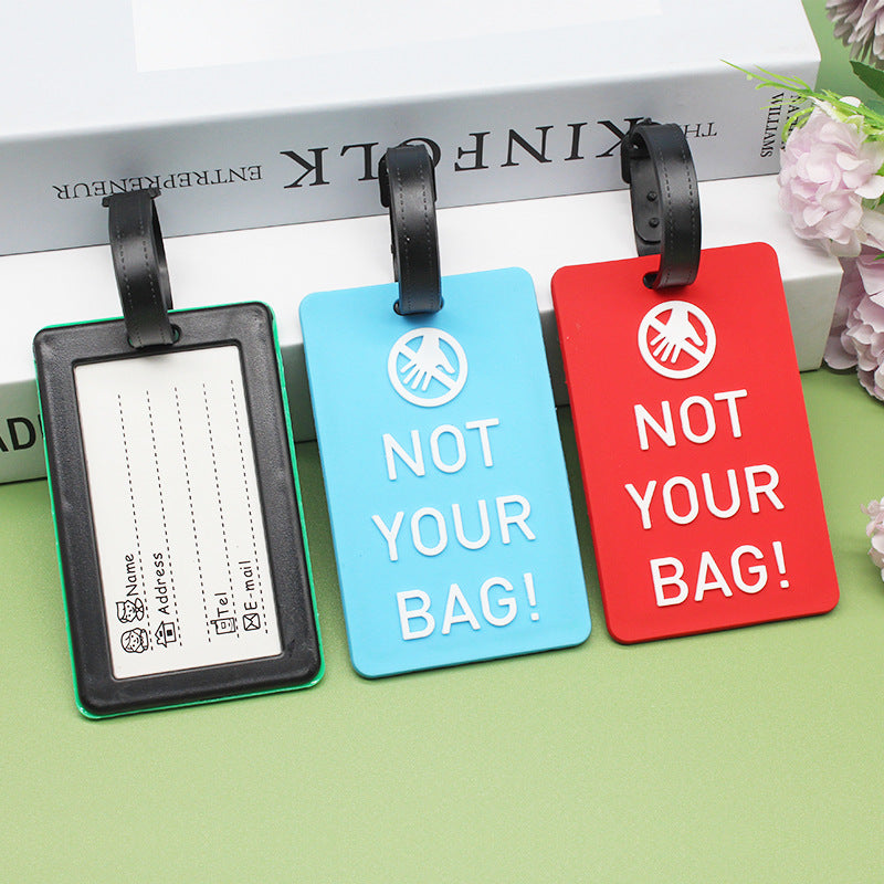 Unisex Luggage Tag with Humorous Statement LoungeYard — product view 2
