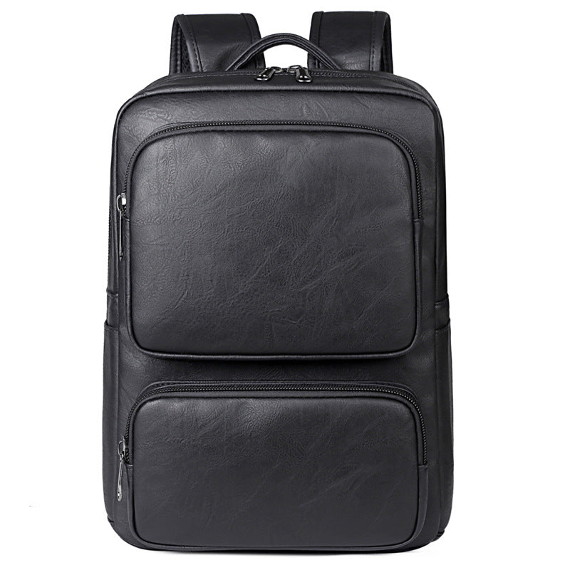 Premium Leather Business Laptop Backpack LoungeYard — product view 3
