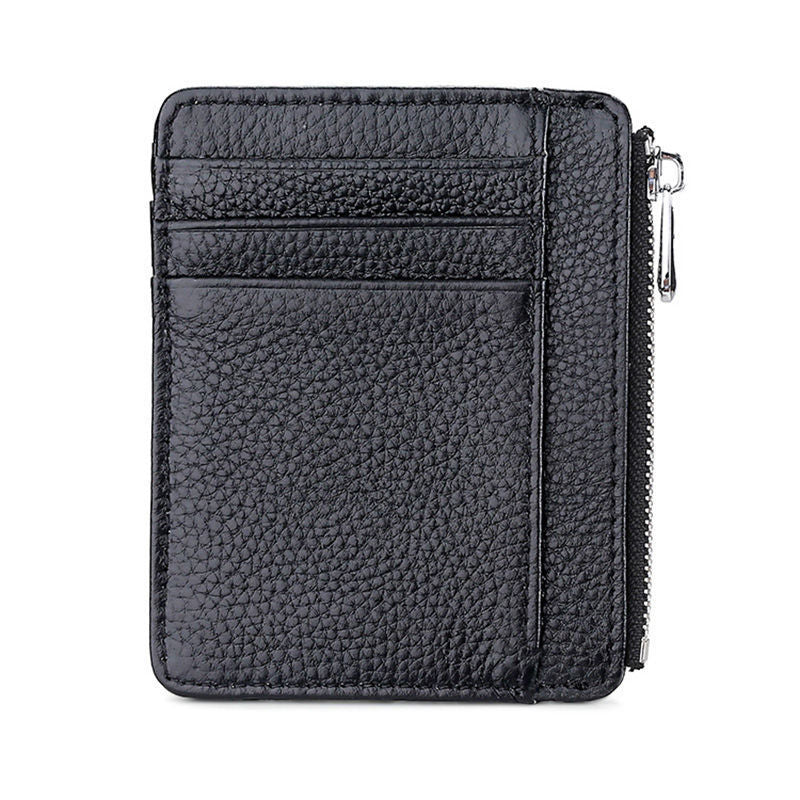 Luxury Leather Zippered Card Holder LoungeYard — product view 3