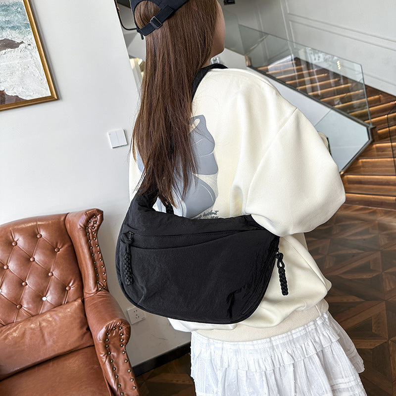 Casual shoulder bag with multifunctional zip pockets LoungeYard — product view 3