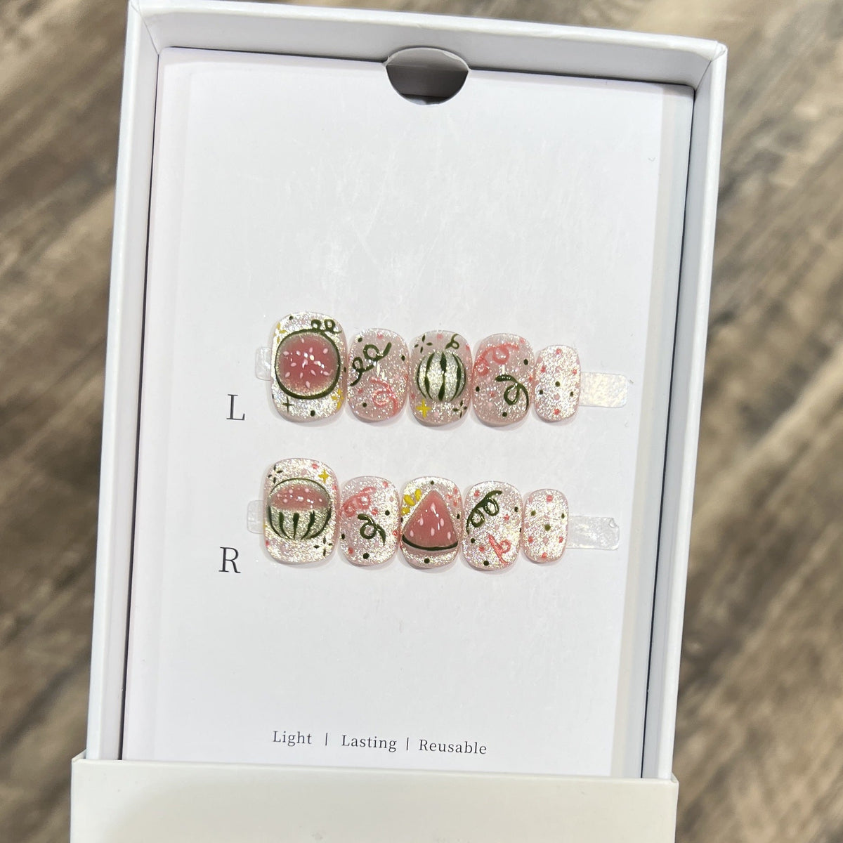 Creative Watermelon-Themed Press-On Nail Art Kit — product view 2