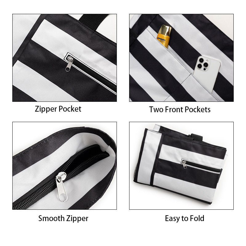 Spacious beach bag with practical outer pockets LoungeYard — product view 4