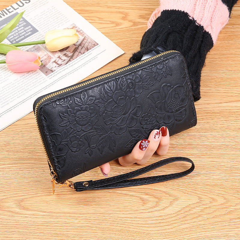 Floral Embossed Zip-Around Wallet — product view 3
