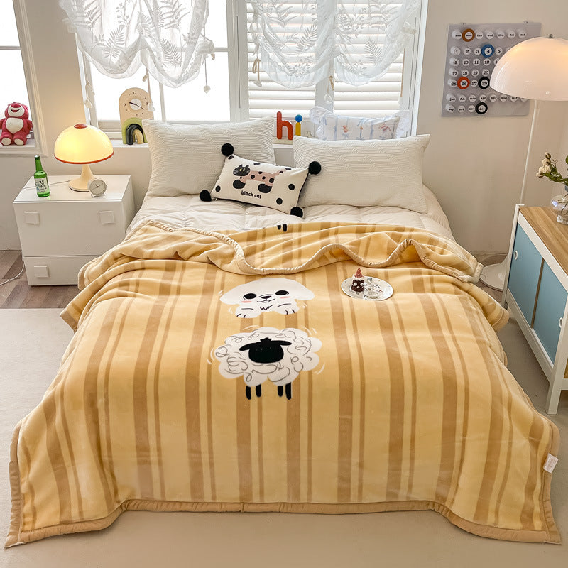 Floral Patterned Fleece Throw Blanket LoungeYard — product view 2