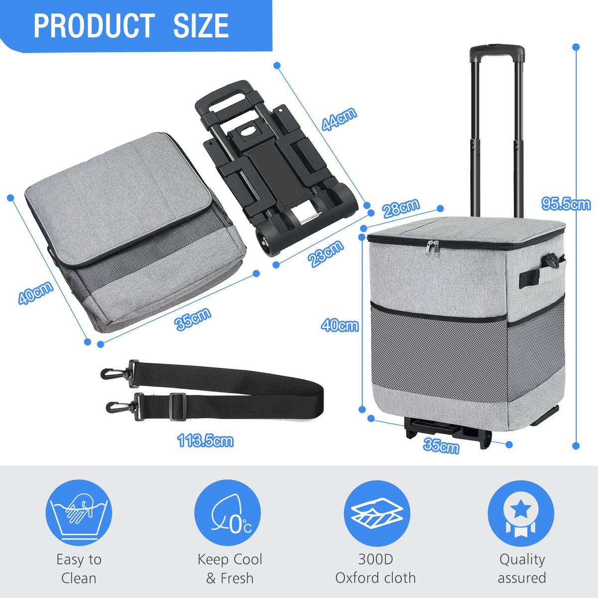Insulated Rolling Cooler LoungeYard — product view 1