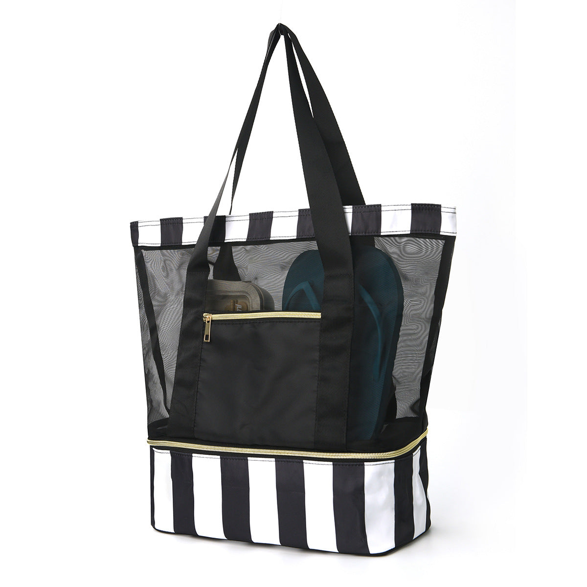 Practical tote bag with mesh design LoungeYard — product view 2