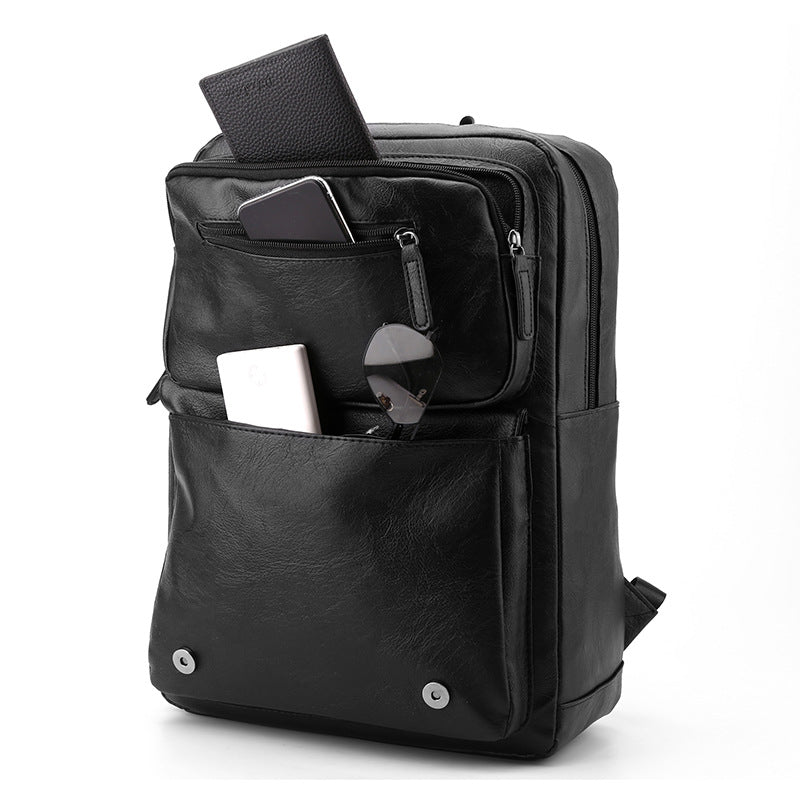 Stylish Leather Backpack LoungeYard — product view 2