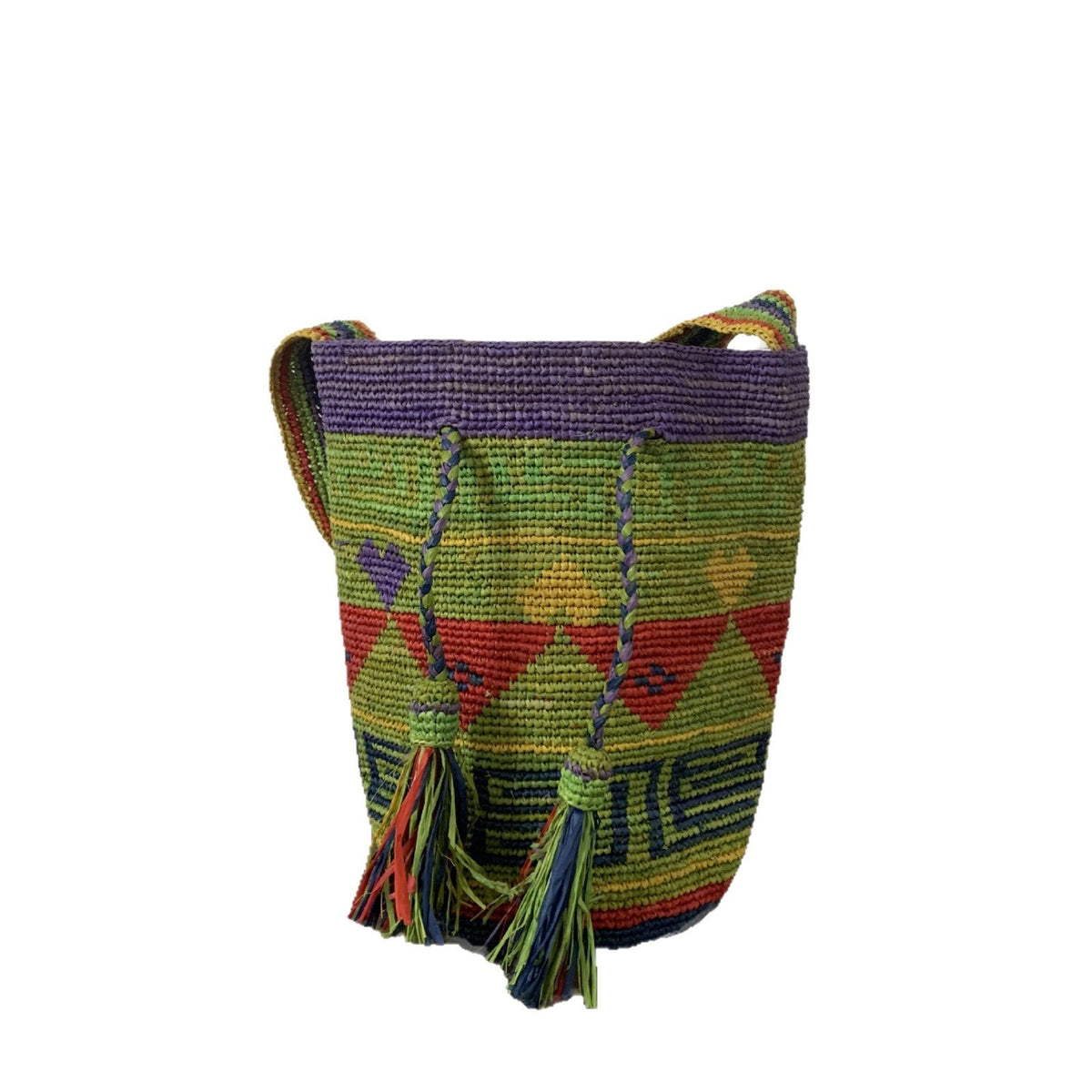 Handmade tote bag with colorful tassels LoungeYard — product view 4