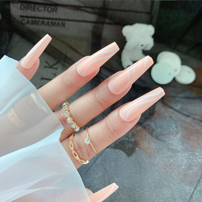 Stylish Long Press-On Nail Art — product view 2