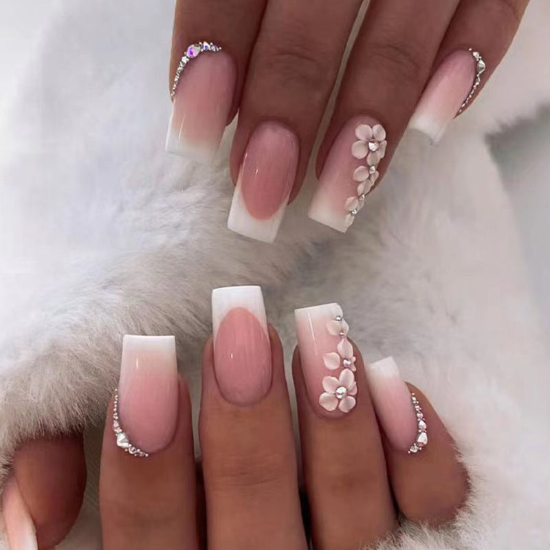 Premium Floral Design Press-On Nail Set 1790736636 — product view 1