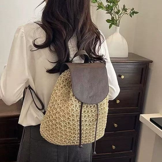Handcrafted backpack bag made of natural material LoungeYard — product view 4