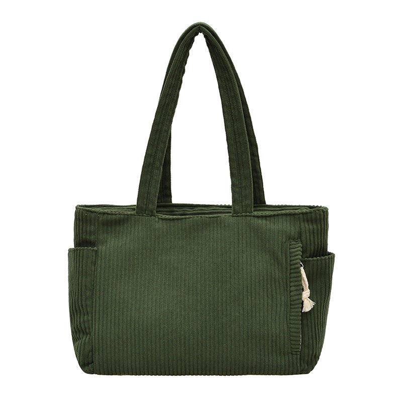WoVersatile Corduroy Tote Bag LoungeYard — product view 5