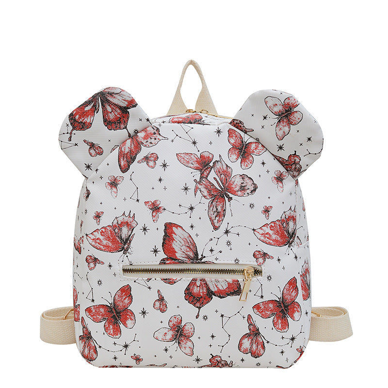 Cute Butterfly Print Mini Backpack LoungeYard — product view 6