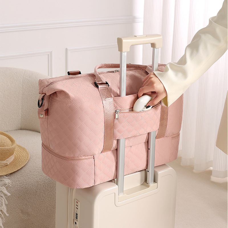 Spacious Quilted Travel Duffel Bag LoungeYard — product view 2