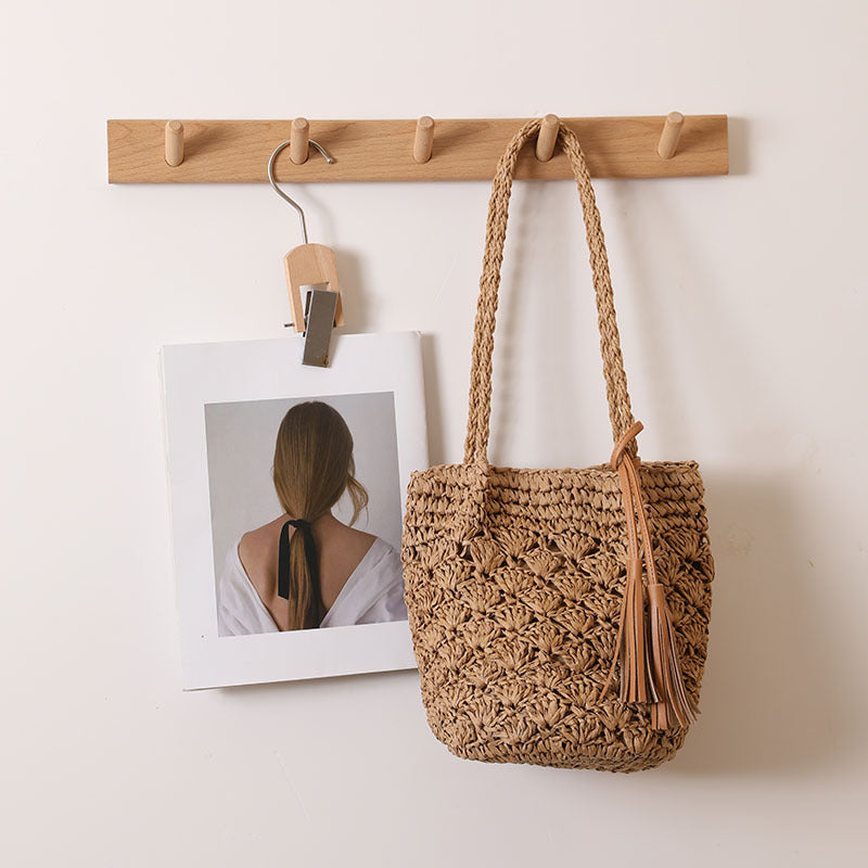 Hand-knotted macrame shoulder bag LoungeYard — product view 6