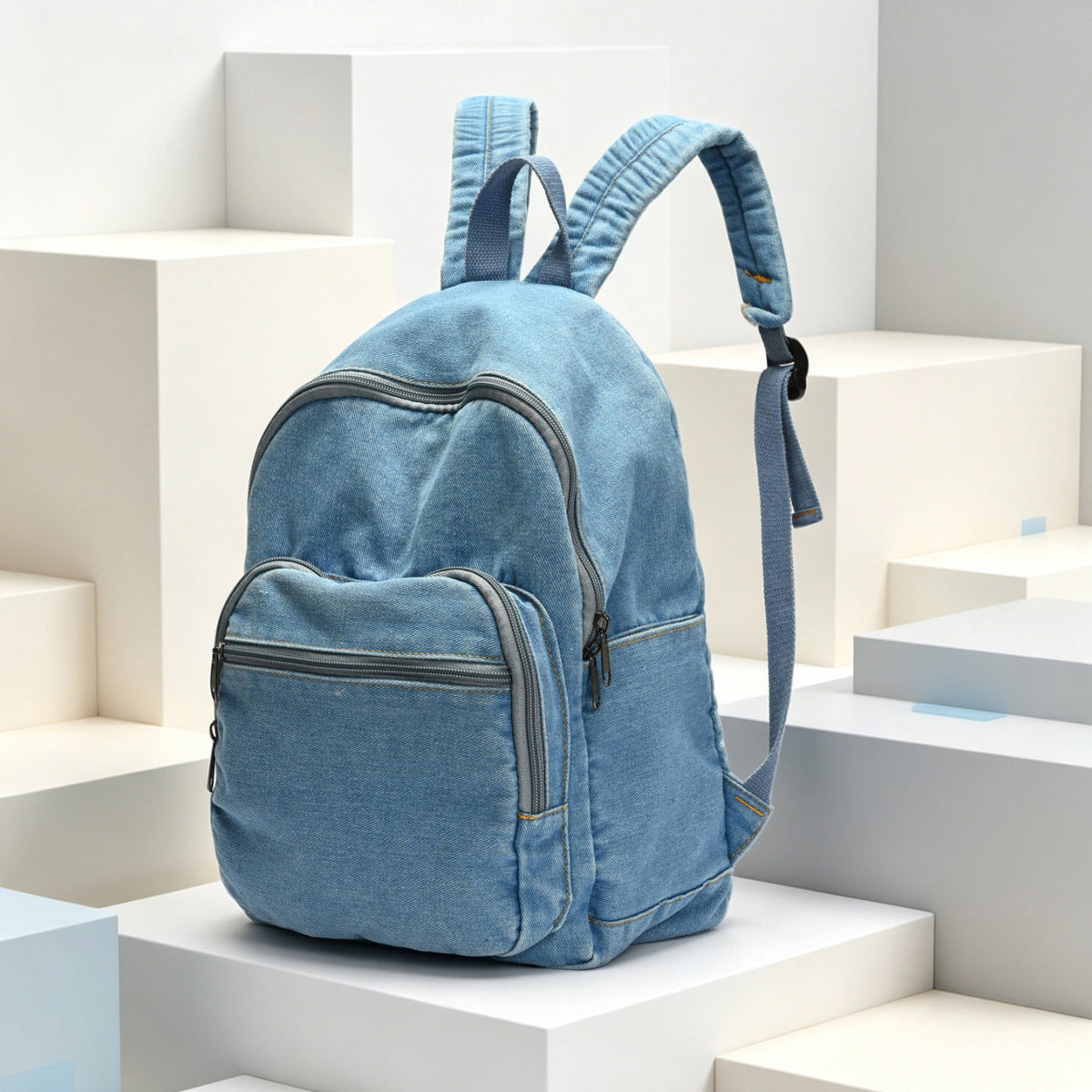 Casual Denim Backpack LoungeYard — product view 1