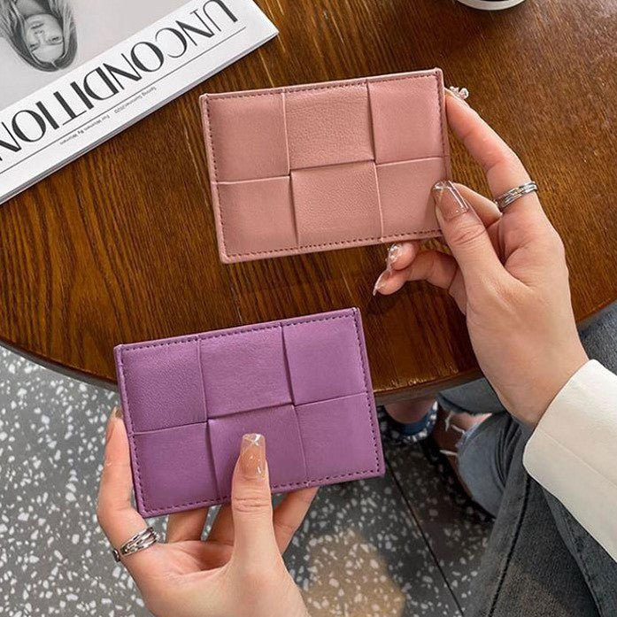 Premium Leather Textured Cardholder LoungeYard — product view 1