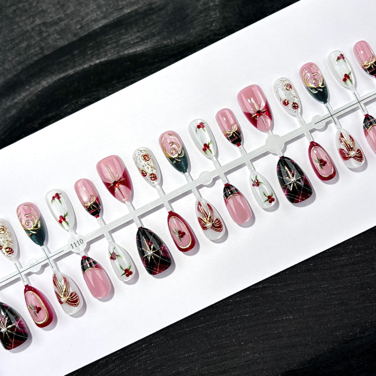 Artistic Floral-Embellished Press-On Nail Set — product view 2