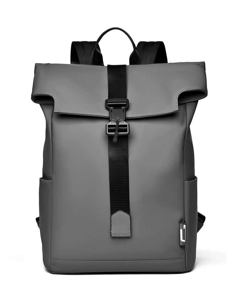 Modern Waterproof Roll-Top Backpack LoungeYard — product view 6