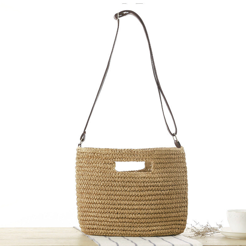 Braided shoulder bag with unique carrying handle LoungeYard — product view 2