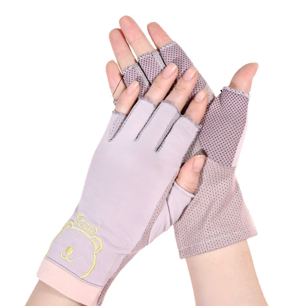 Breathable Fingerless Workout Gloves — product view 1