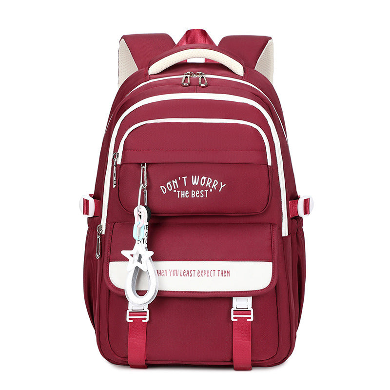 School-friendly backpack with ergonomic design and versatile compartments LoungeYard — product view 3