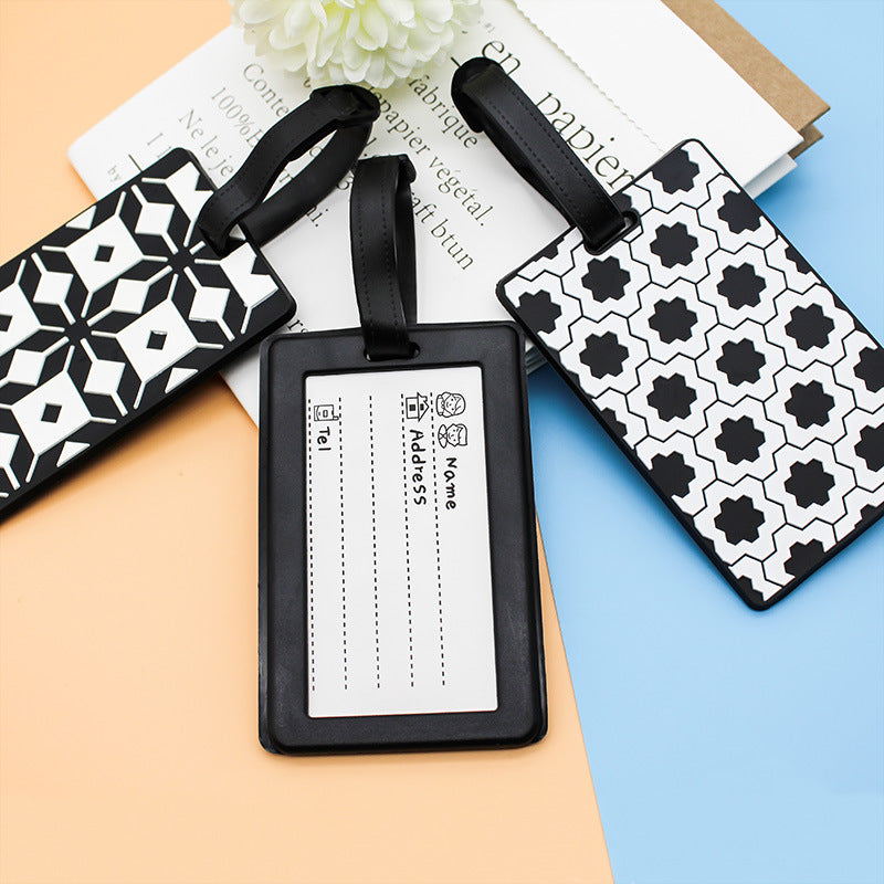 Unisex Geometric Pattern Luggage Tag LoungeYard — product view 4