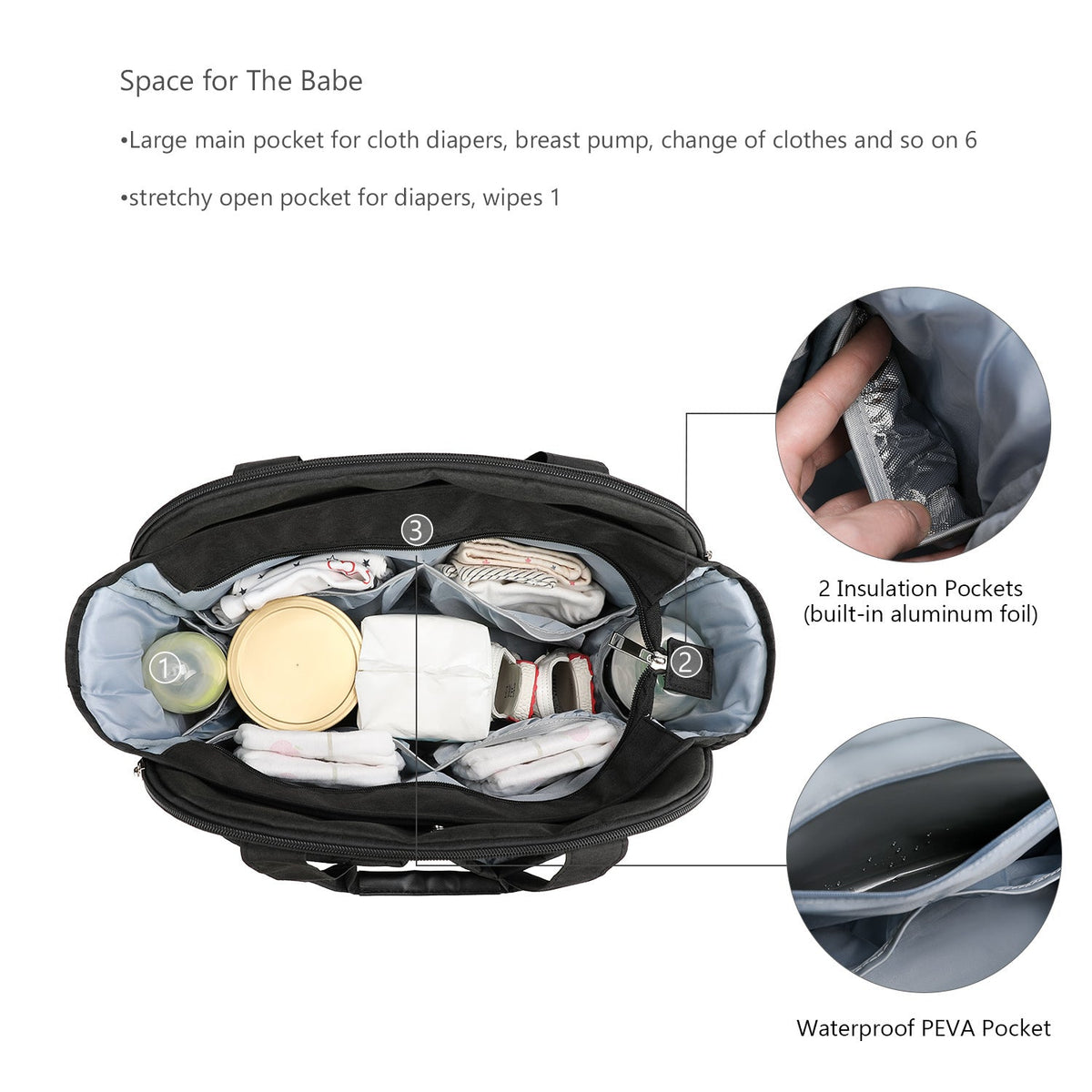Modular diaper bag LoungeYard — product view 3