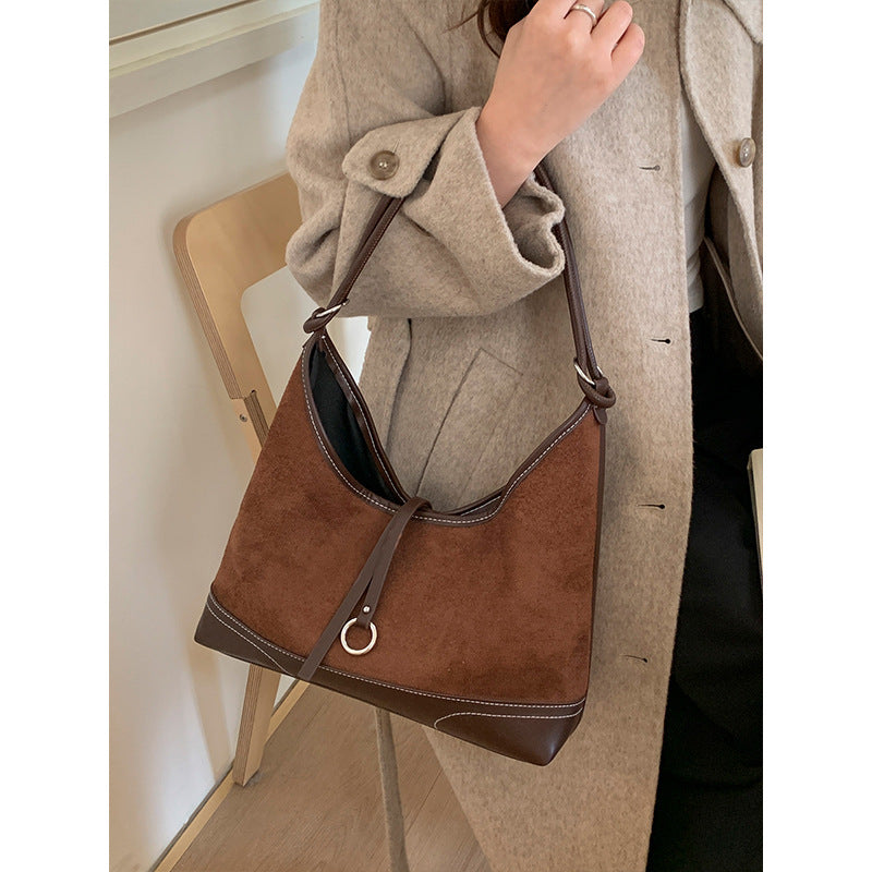 Suede Hobo Bag — product view 4