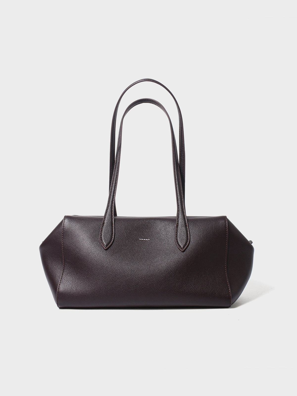 Sculpted Pebbled Grain Hourglass Tote with Extended Double Handles — product view 4