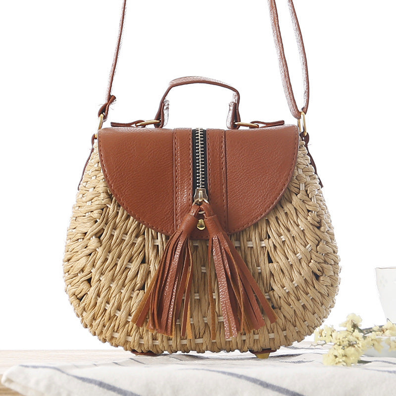 Handbag with Unique Woven Design and Elegant Flap LoungeYard — product view 7