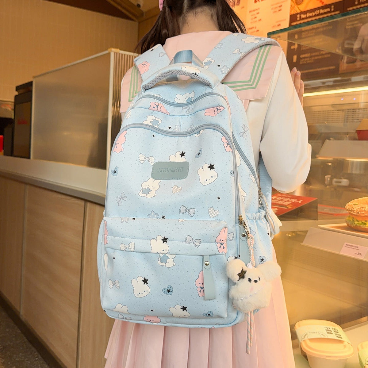 Cartoon-Printed Backpack LoungeYard — product view 1