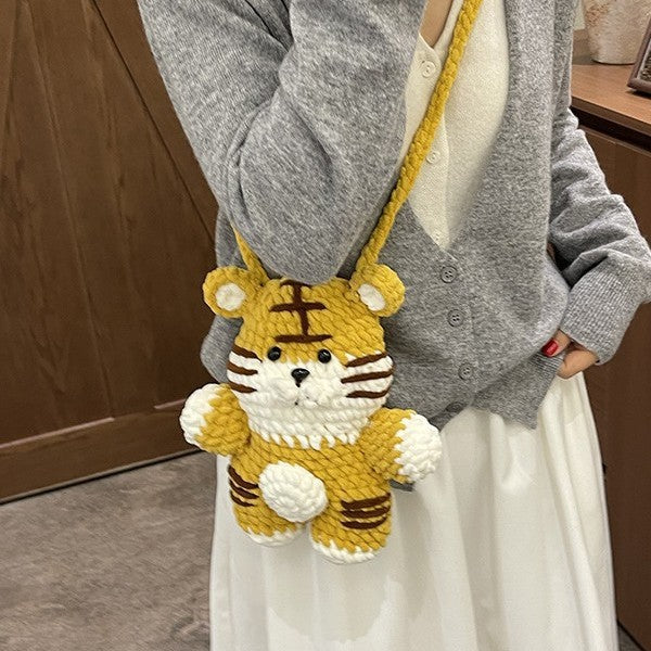 Cute Crochet Mouse Plush Backpack — product view 1