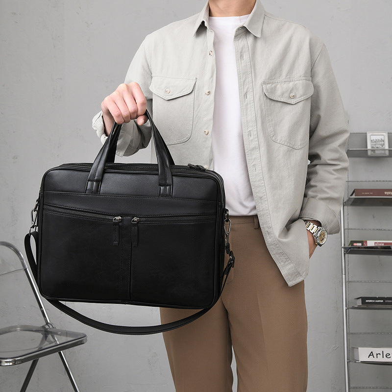 Professional Leather Briefcase LoungeYard — product view 3