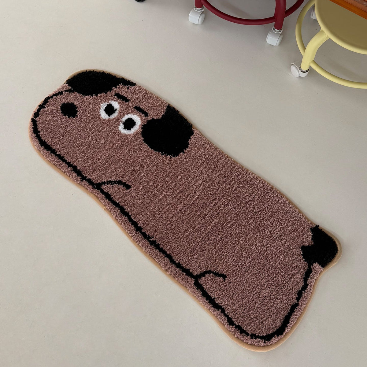 Playful Dog-Themed Bath Mat Bowlift — product view 3