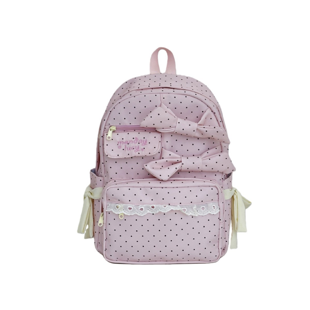 Cute Bow-Embellished School Backpack LoungeYard — product view 1