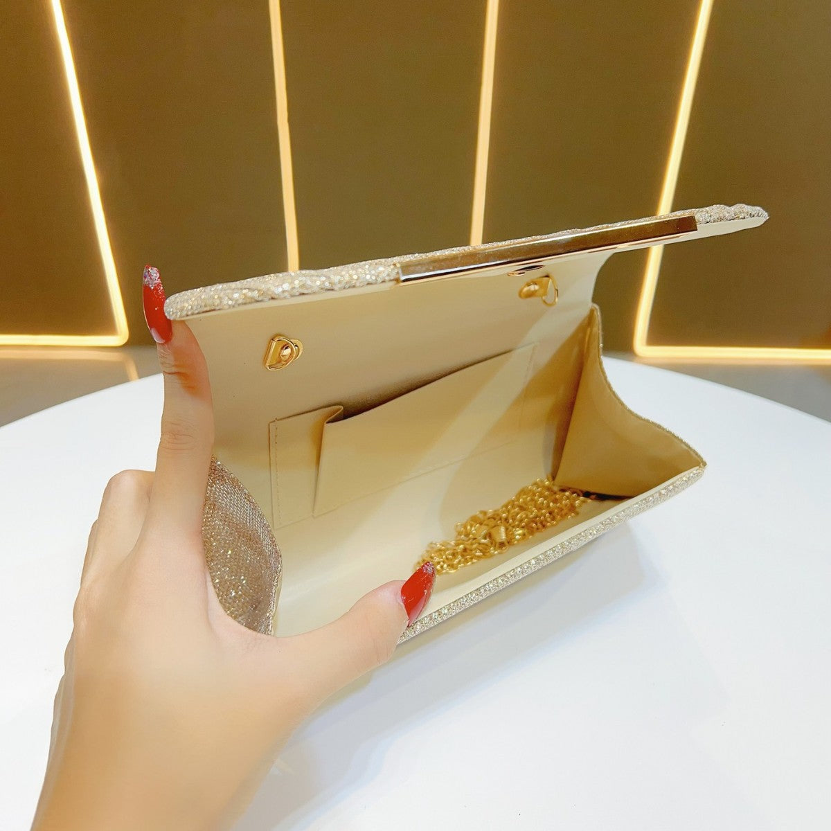Elegant Textured Evening Clutch — product view 3