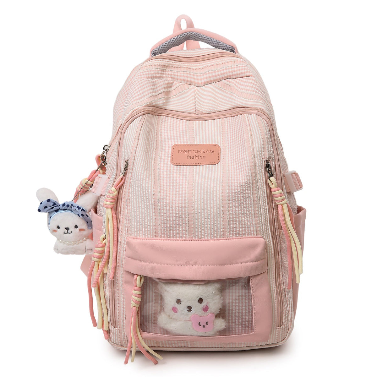 Multi-Functional Textured Backpack with Side Pockets LoungeYard — product view 5