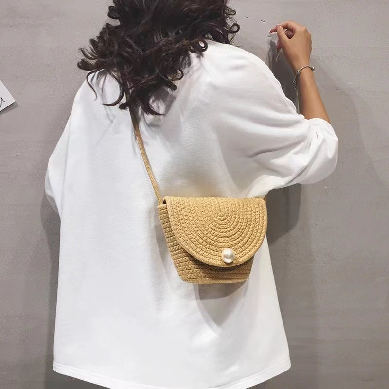 Shoulder bag with elegant pearl closure LoungeYard — product view 1