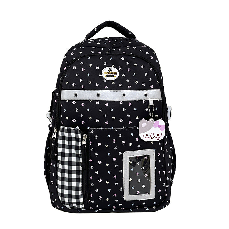 Floral Patterned Multi-Pocket Backpack LoungeYard — product view 1