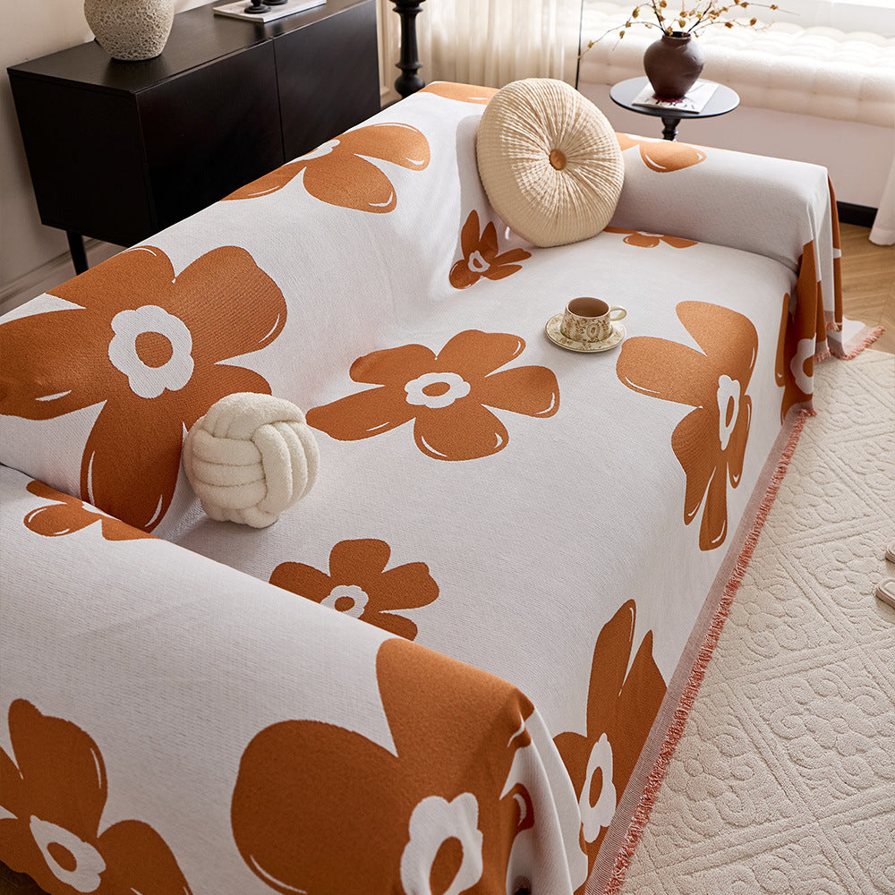 Floral Patterned Sofa Throw Blanket — product view 4