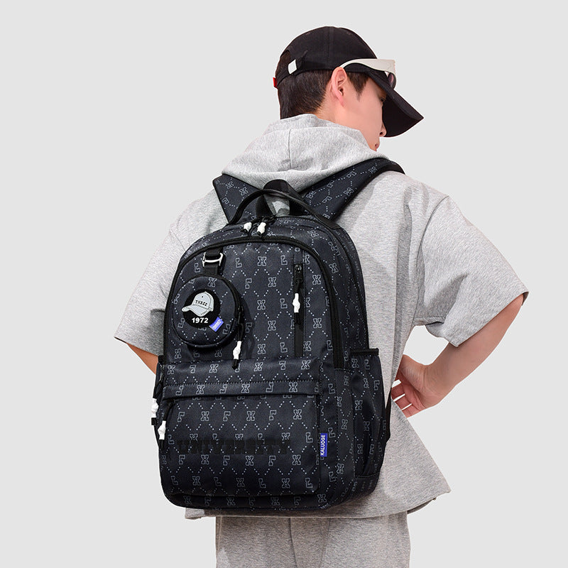 Multifunctional Geometric Patterned Backpack LoungeYard — product view 1