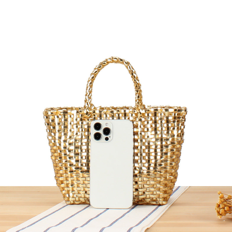 Refined wicker tote bag LoungeYard — product view 2