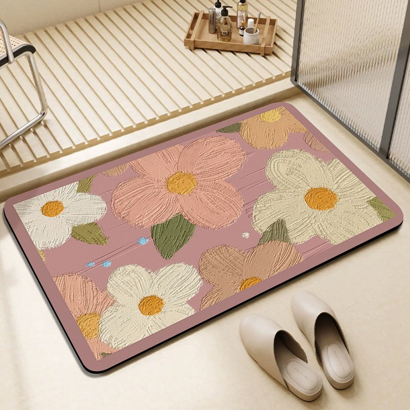 Vibrant Floral Patterned Bath Mat — product view 5