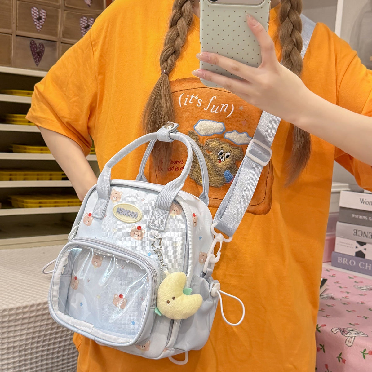 Multi-Compartment Cute Mini Backpack LoungeYard — product view 1