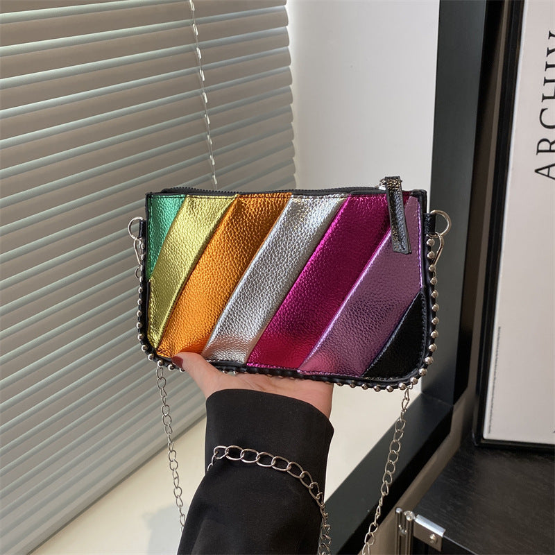 Colorful Metallic Chic Crossbody Bag LoungeYard — product view 4